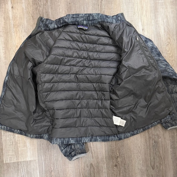Patagonia Men’s Down Sweater Puffer Winter Jacket in Blue/Black/Gray-size Med - Picture 6 of 7